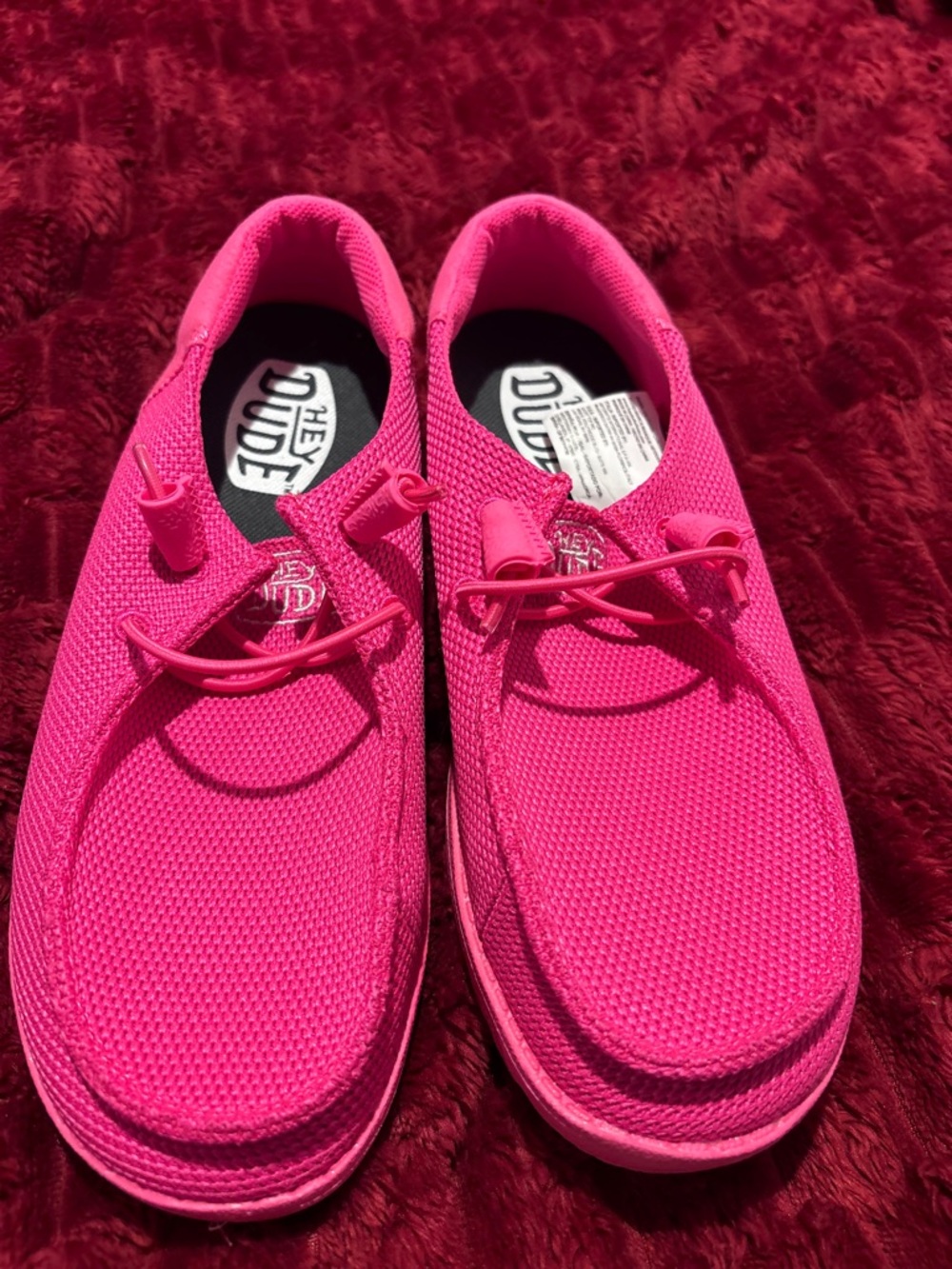 Hey Dude Women's Slip-On Moccasins in Bright Pink - Picture 4 of 8